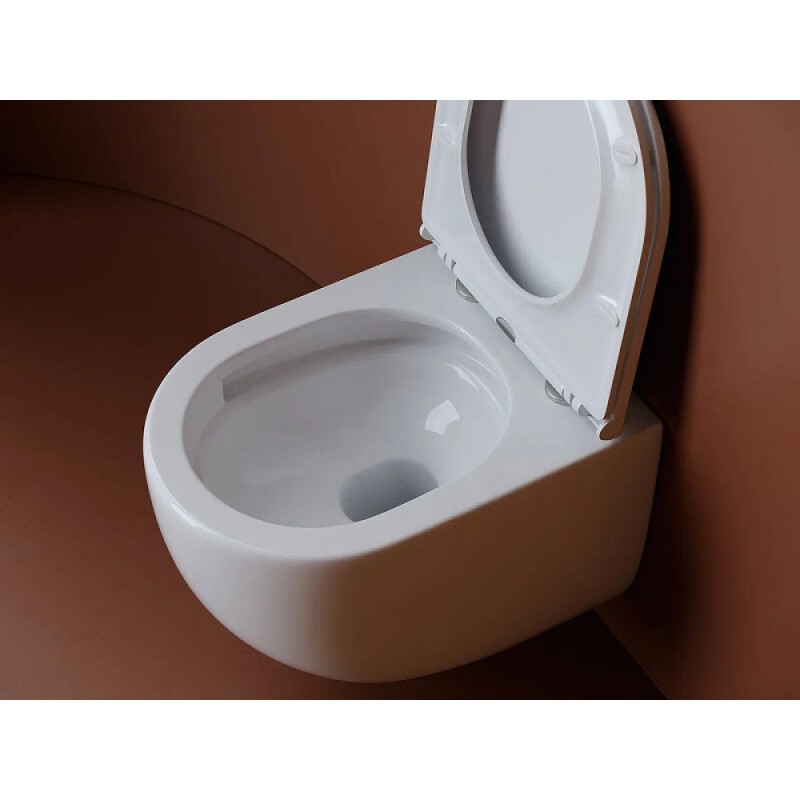 Подвесной унитаз Ceramicanova Up Rimless, CN4007, безободковый, крышка-сиденье микролифт, белый