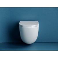 Подвесной унитаз Ceramicanova Vogue, CN4008T, Торнадо, безободковый, крышка-сиденье микролифт, белый