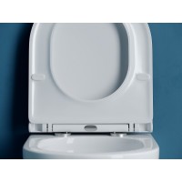 Подвесной унитаз Ceramicanova Vogue, CN4008T, Торнадо, безободковый, крышка-сиденье микролифт, белый