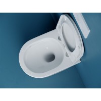 Подвесной унитаз Ceramicanova Vogue, CN4008T, Торнадо, безободковый, крышка-сиденье микролифт, белый