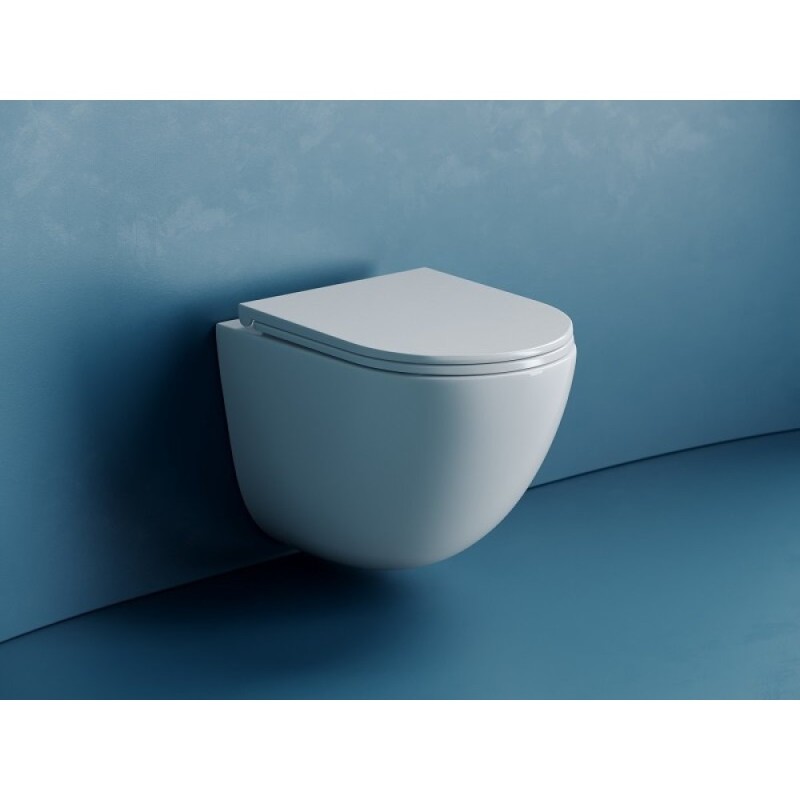 Подвесной унитаз Ceramicanova Vogue, CN4008T, Торнадо, безободковый, крышка-сиденье микролифт, белый