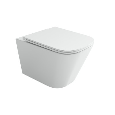 Подвесной унитаз Ceramicanova Union, CN4009T, Торнадо, безободковый, крышка-сиденье микролифт, белый