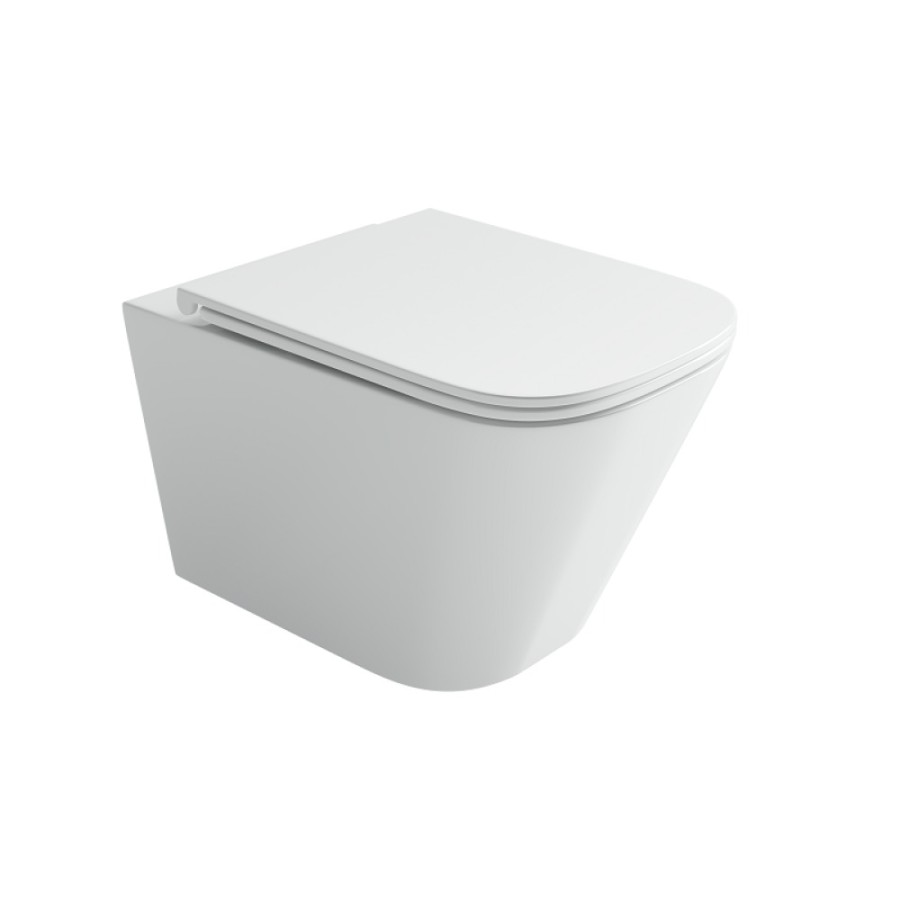 Подвесной унитаз Ceramicanova Union, CN4009T, Торнадо, безободковый, крышка-сиденье микролифт, белый