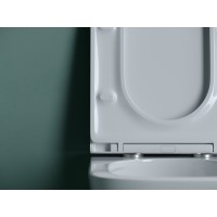 Подвесной унитаз Ceramicanova Union, CN4009T, Торнадо, безободковый, крышка-сиденье микролифт, белый