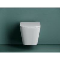 Подвесной унитаз Ceramicanova Union, CN4009T, Торнадо, безободковый, крышка-сиденье микролифт, белый