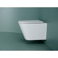 Подвесной унитаз Ceramicanova Union, CN4009T, Торнадо, безободковый, крышка-сиденье микролифт, белый