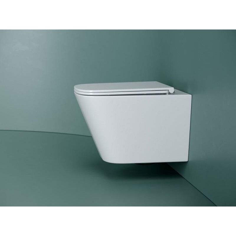 Подвесной унитаз Ceramicanova Union, CN4009T, Торнадо, безободковый, крышка-сиденье микролифт, белый