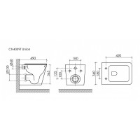 Подвесной унитаз Ceramicanova Union, CN4009T, Торнадо, безободковый, крышка-сиденье микролифт, белый