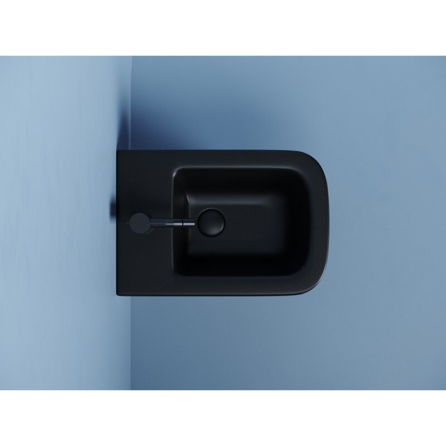 Биде Ceramicanova Union CN4010MB, подвесное, черное матовое, сантехфарфор