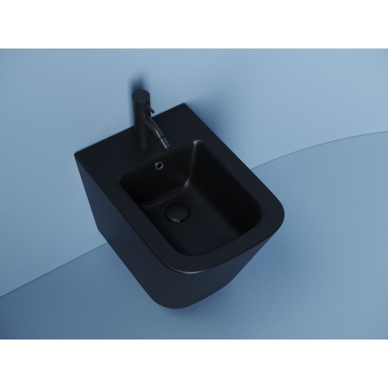 Биде Ceramicanova Union CN4010MB, подвесное, черное матовое, сантехфарфор