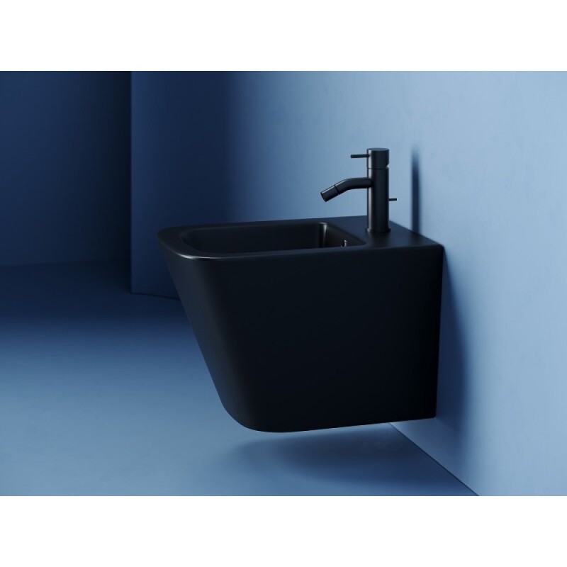Биде Ceramicanova Union CN4010MB, подвесное, черное матовое, сантехфарфор