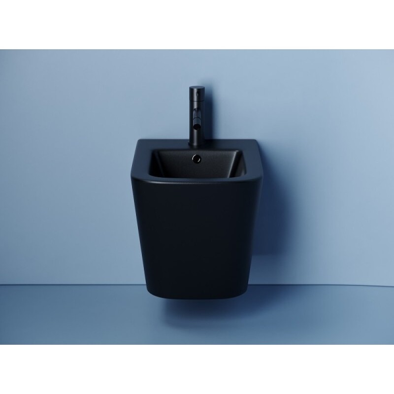 Биде Ceramicanova Union CN4010MB, подвесное, черное матовое, сантехфарфор