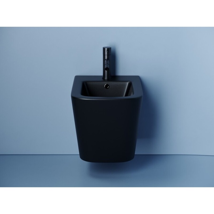 Биде Ceramicanova Union CN4010MB, подвесное, черное матовое, сантехфарфор