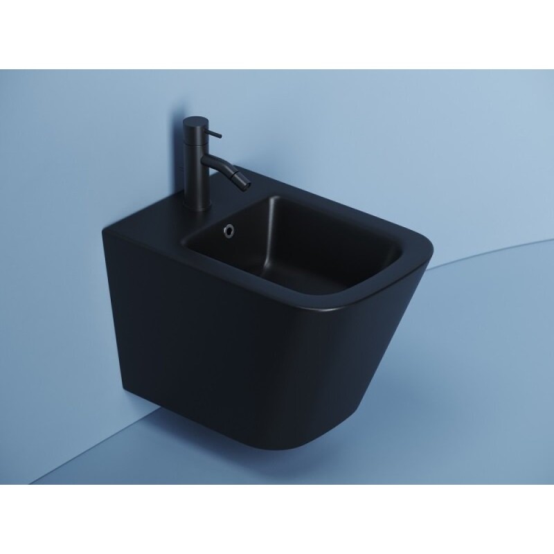 Биде Ceramicanova Union CN4010MB, подвесное, черное матовое, сантехфарфор