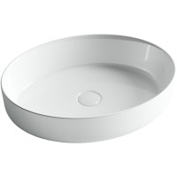 Раковина Ceramicanova CN5002 55 x 40 x 14 см, накладная, овальная, без перелива, сантехфарфор