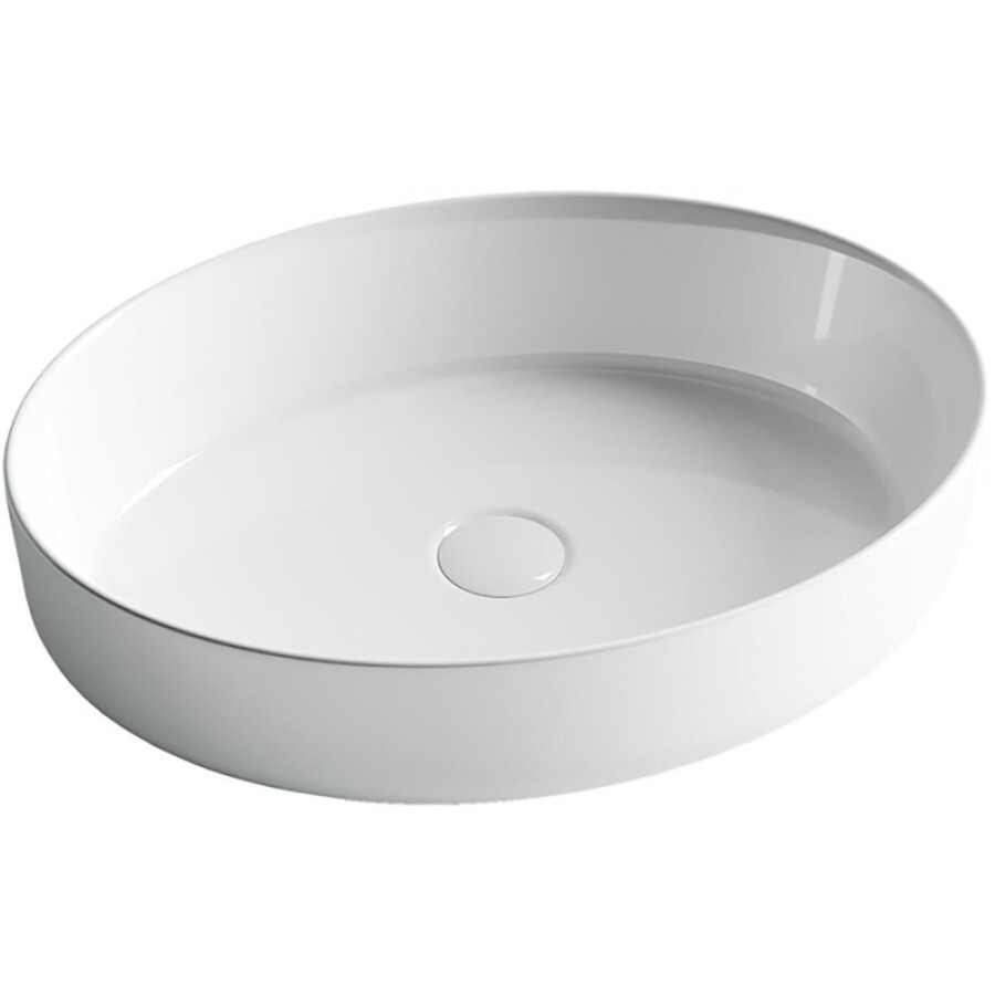Раковина Ceramicanova CN5002 55 x 40 x 14 см, накладная, овальная, без перелива, сантехфарфор
