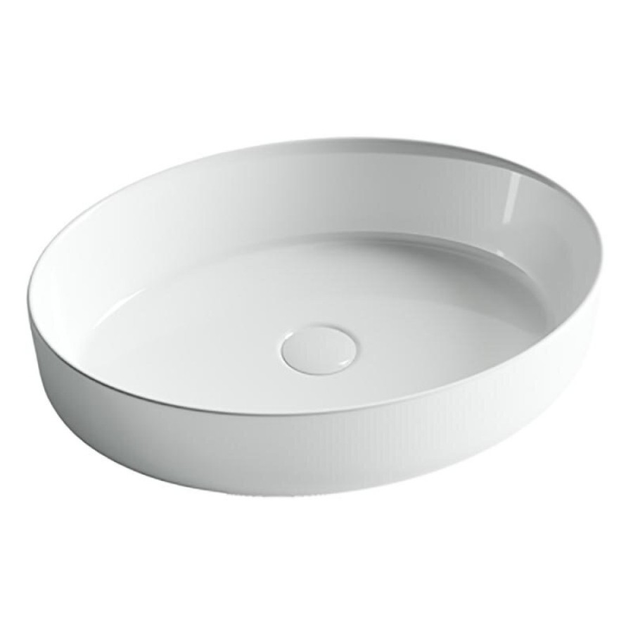 Раковина Ceramicanova CN5002 55 x 40 x 14 см, накладная, овальная, без перелива, сантехфарфор