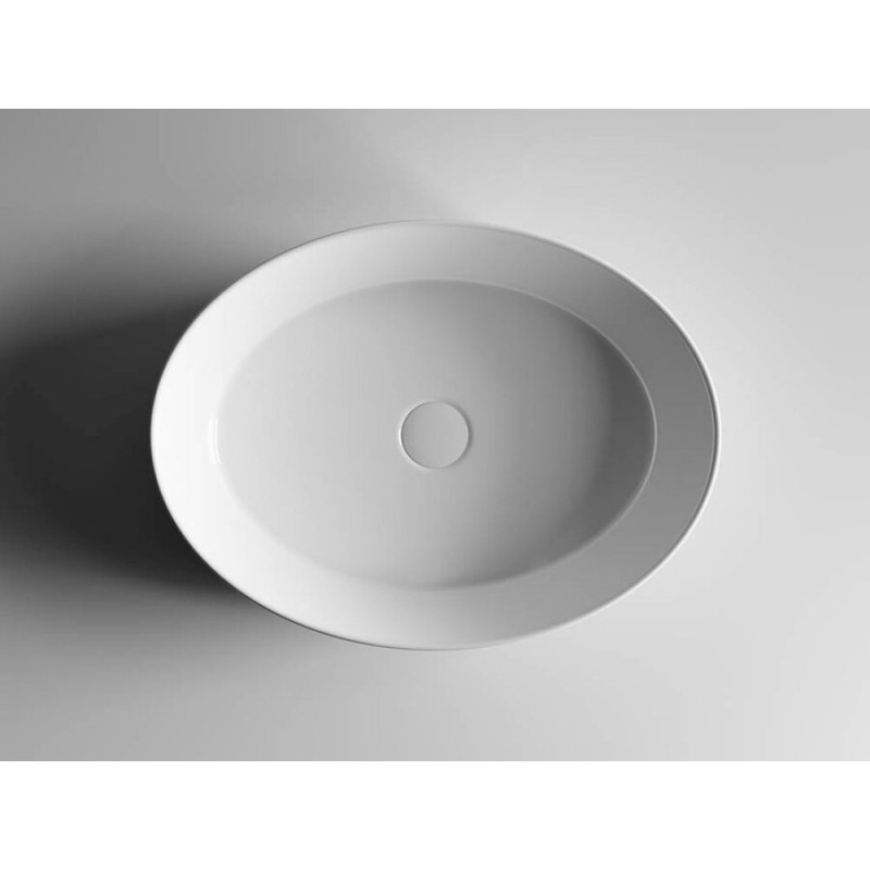 Раковина Ceramicanova CN5002 55 x 40 x 14 см, накладная, овальная, без перелива, сантехфарфор