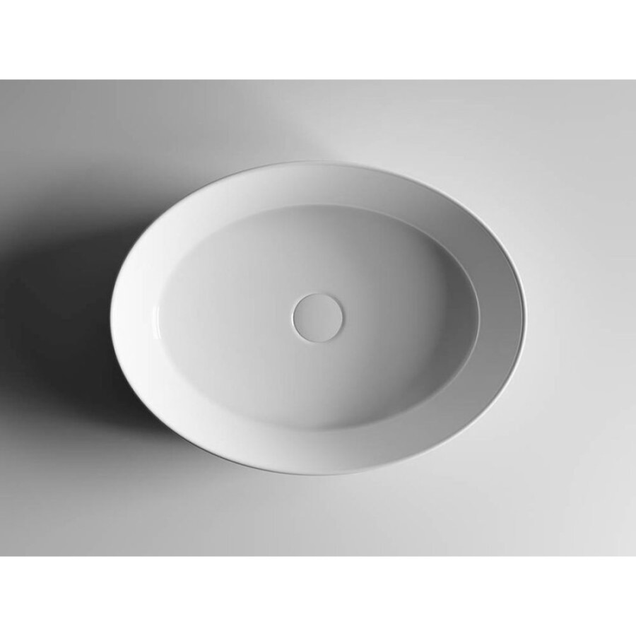 Раковина Ceramicanova CN5002 55 x 40 x 14 см, накладная, овальная, без перелива, сантехфарфор