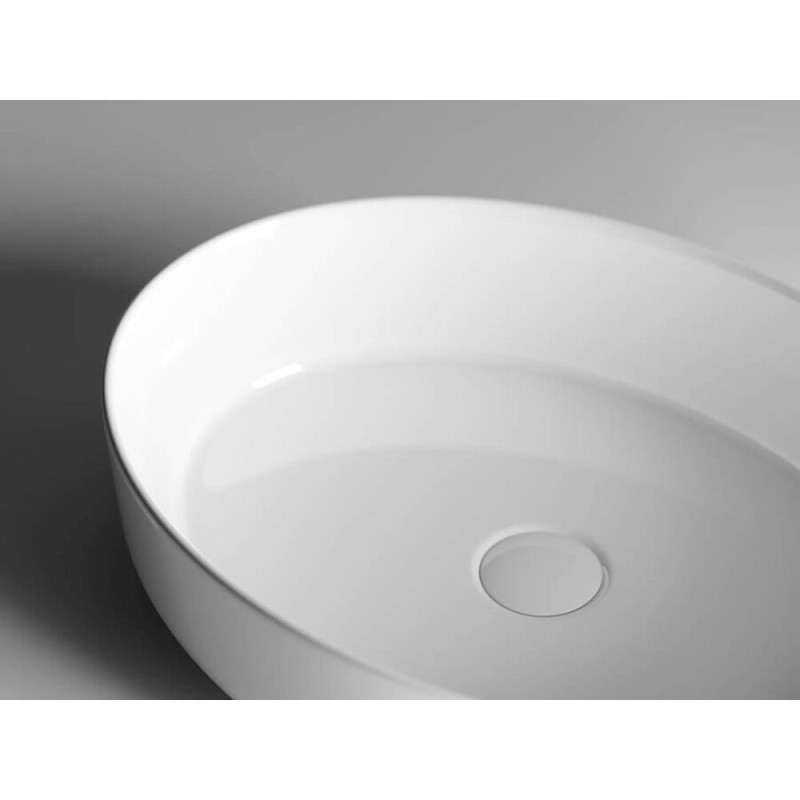 Раковина Ceramicanova CN5002 55 x 40 x 14 см, накладная, овальная, без перелива, сантехфарфор