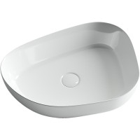 Раковина Ceramicanova CN5003 55 x 40 x 14 см, накладная, ассиметричная, без перелива, сантехфарфор
