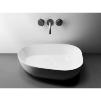 Раковина Ceramicanova CN5003 55 x 40 x 14 см, накладная, ассиметричная, без перелива, сантехфарфор