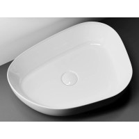 Раковина Ceramicanova CN5003 55 x 40 x 14 см, накладная, ассиметричная, без перелива, сантехфарфор