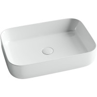 Раковина Ceramicanova CN5004 60 x 42 x 14 см, накладная, прямоугольная, без перелива, сантехфарфор