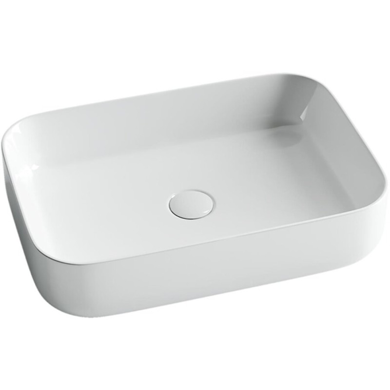 Раковина Ceramicanova CN5004 60 x 42 x 14 см, накладная, прямоугольная, без перелива, сантехфарфор