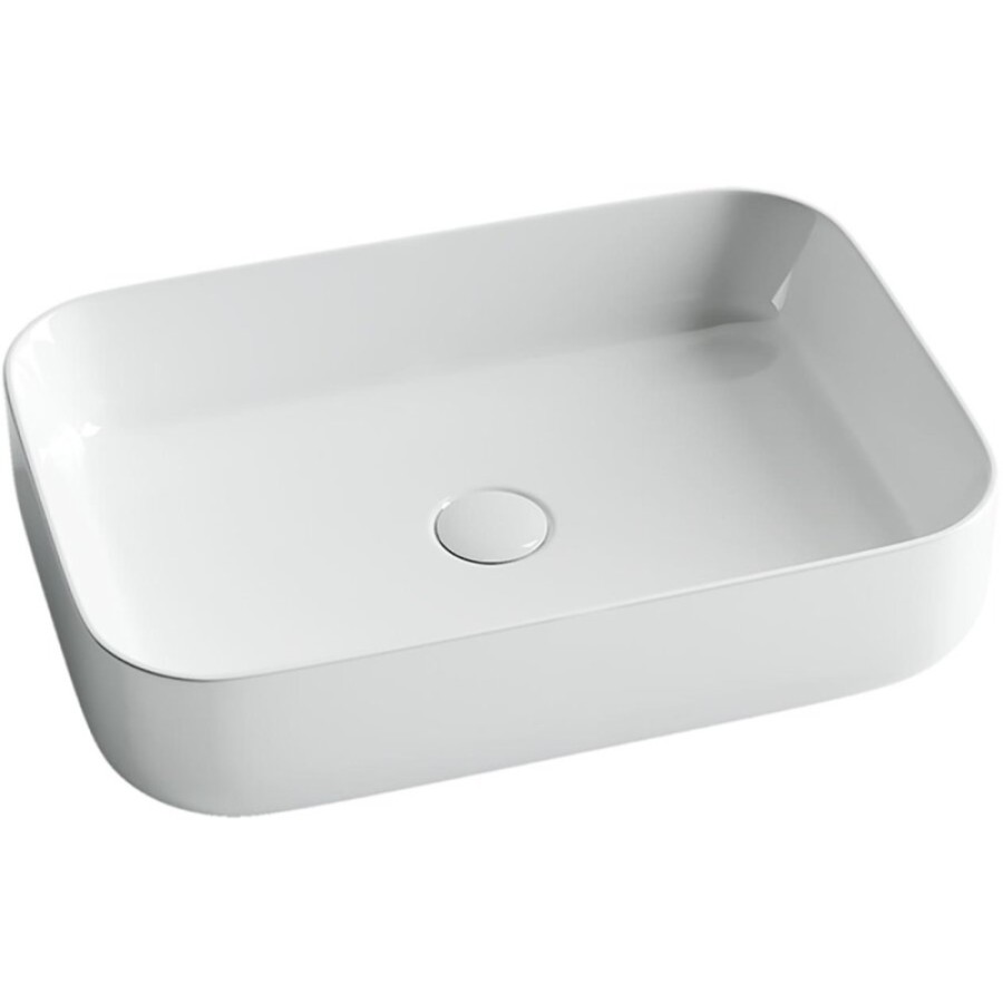 Раковина Ceramicanova CN5004 60 x 42 x 14 см, накладная, прямоугольная, без перелива, сантехфарфор