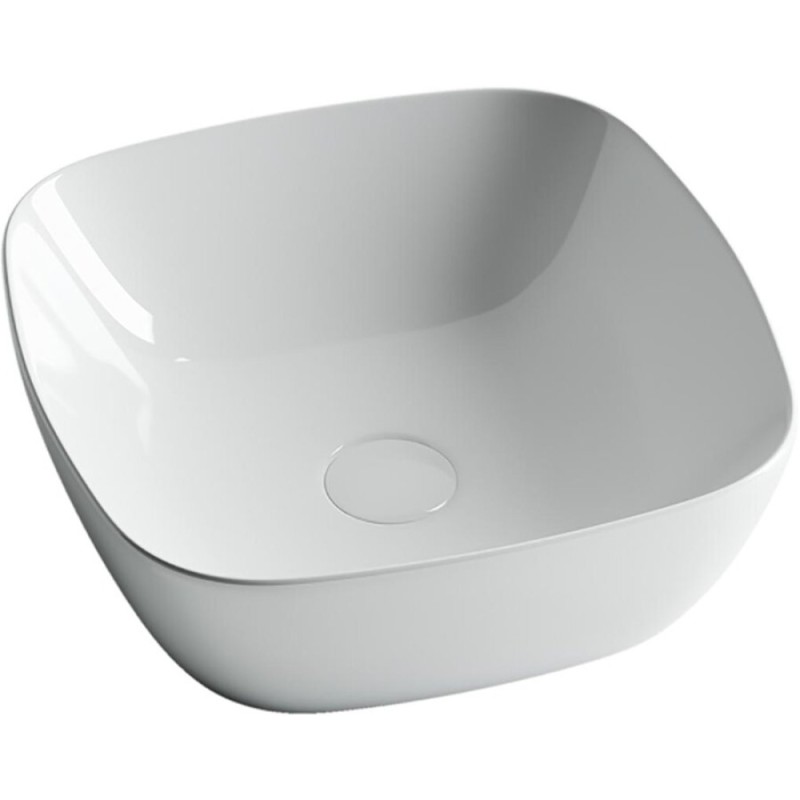 Раковина Ceramicanova CN5006 40 x 40 x 14 см, накладная, квадратная, без перелива, сантехфарфор