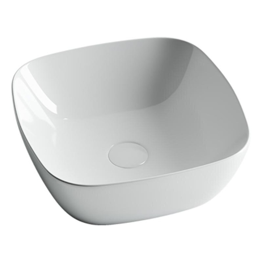 Раковина Ceramicanova CN5006 40 x 40 x 14 см, накладная, квадратная, без перелива, сантехфарфор