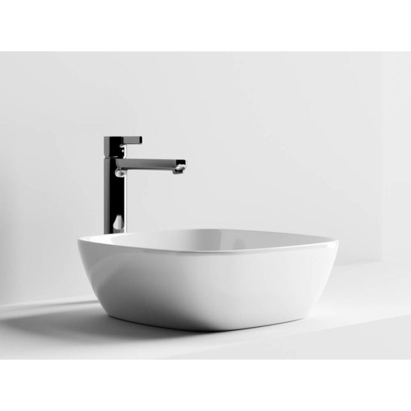 Раковина Ceramicanova CN5006 40 x 40 x 14 см, накладная, квадратная, без перелива, сантехфарфор