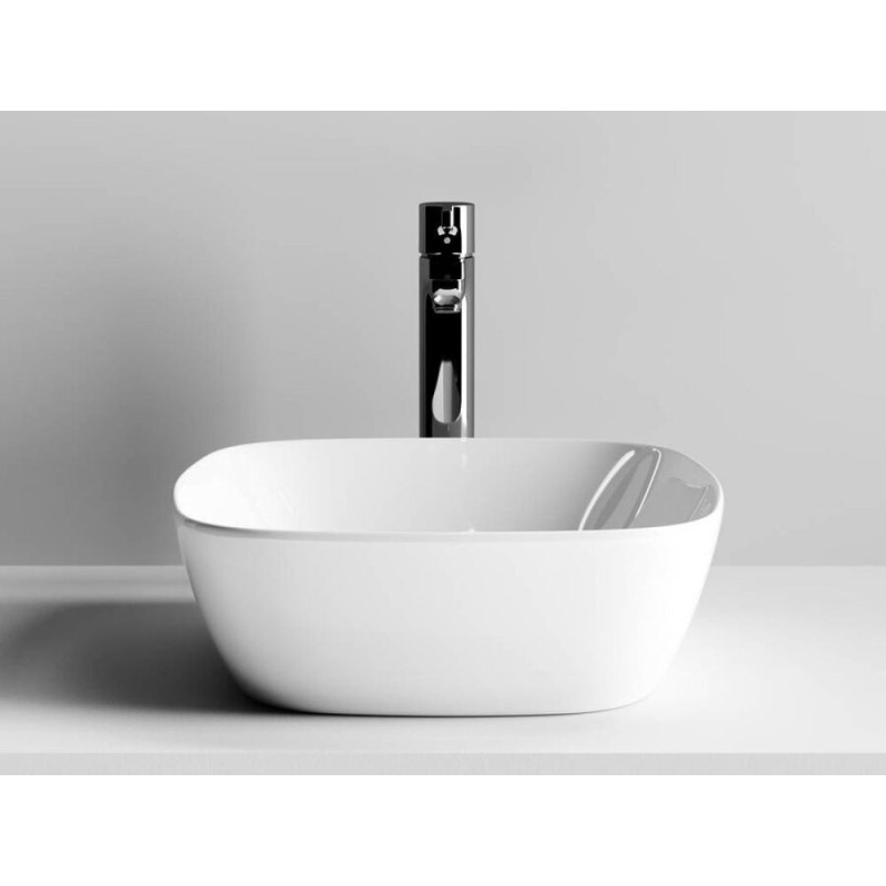 Раковина Ceramicanova CN5006 40 x 40 x 14 см, накладная, квадратная, без перелива, сантехфарфор