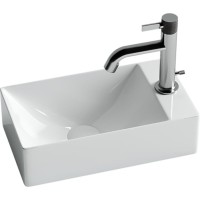 Раковина Ceramicanova CN5007 37.5 x 21.5 x 10 см, накладная, прямоугольная, без перелива, сантехфарфор