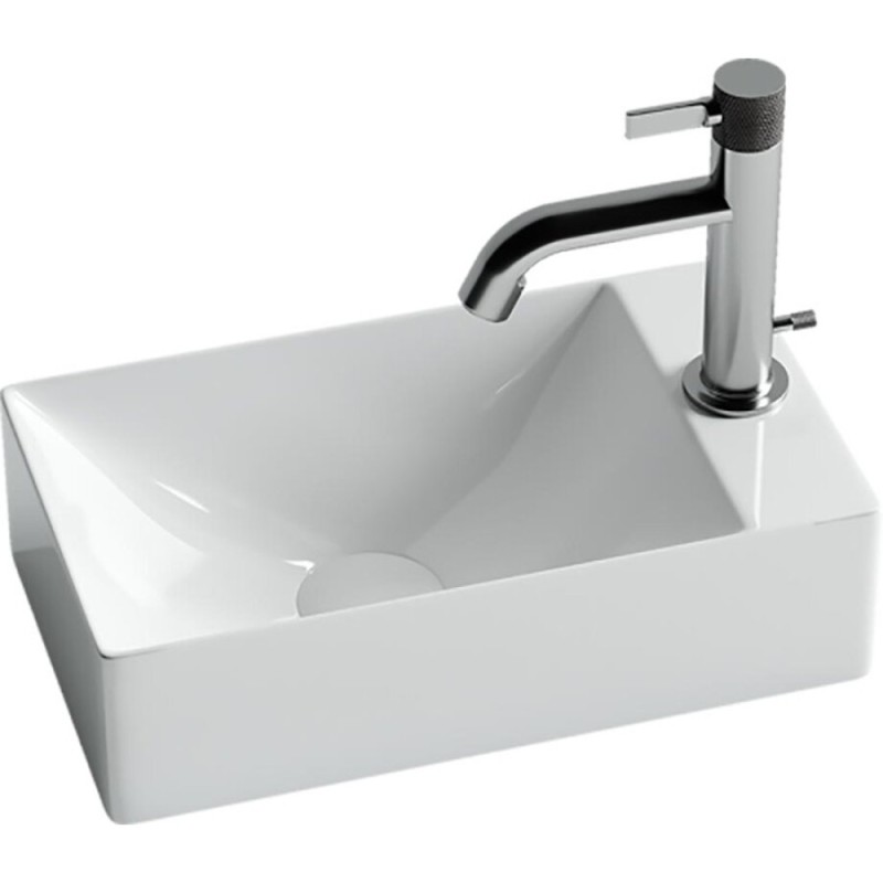 Раковина Ceramicanova CN5007 37.5 x 21.5 x 10 см, накладная, прямоугольная, без перелива, сантехфарфор