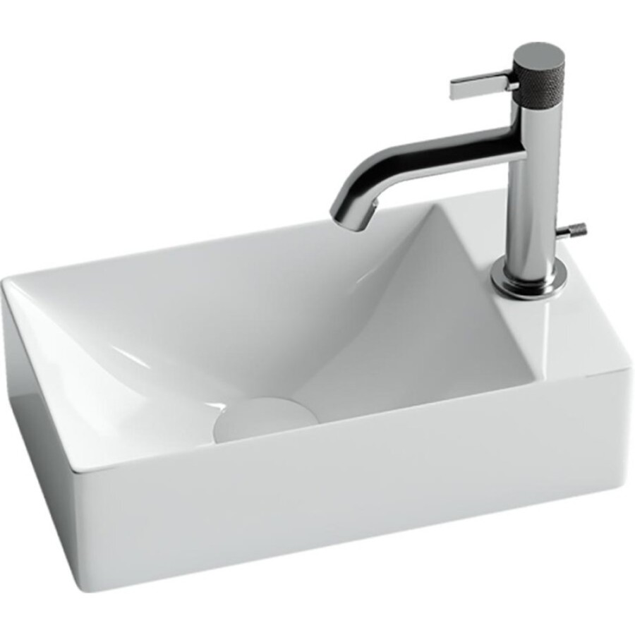 Раковина Ceramicanova CN5007 37.5 x 21.5 x 10 см, накладная, прямоугольная, без перелива, сантехфарфор