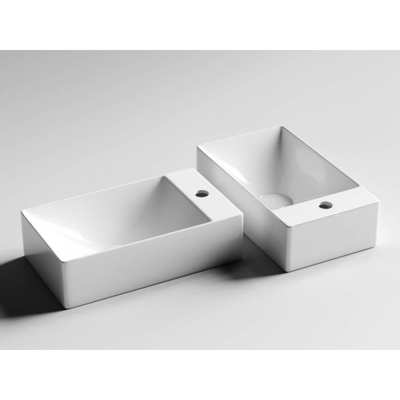 Раковина Ceramicanova CN5007 37.5 x 21.5 x 10 см, накладная, прямоугольная, без перелива, сантехфарфор