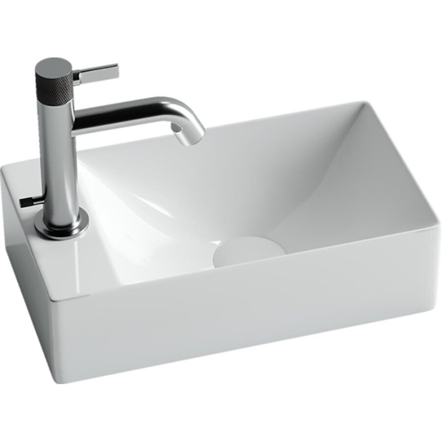 Раковина Ceramicanova CN5008 37.5 x 21.5 x 10 см, подвесная, прямоугольная, без перелива, сантехфарфор