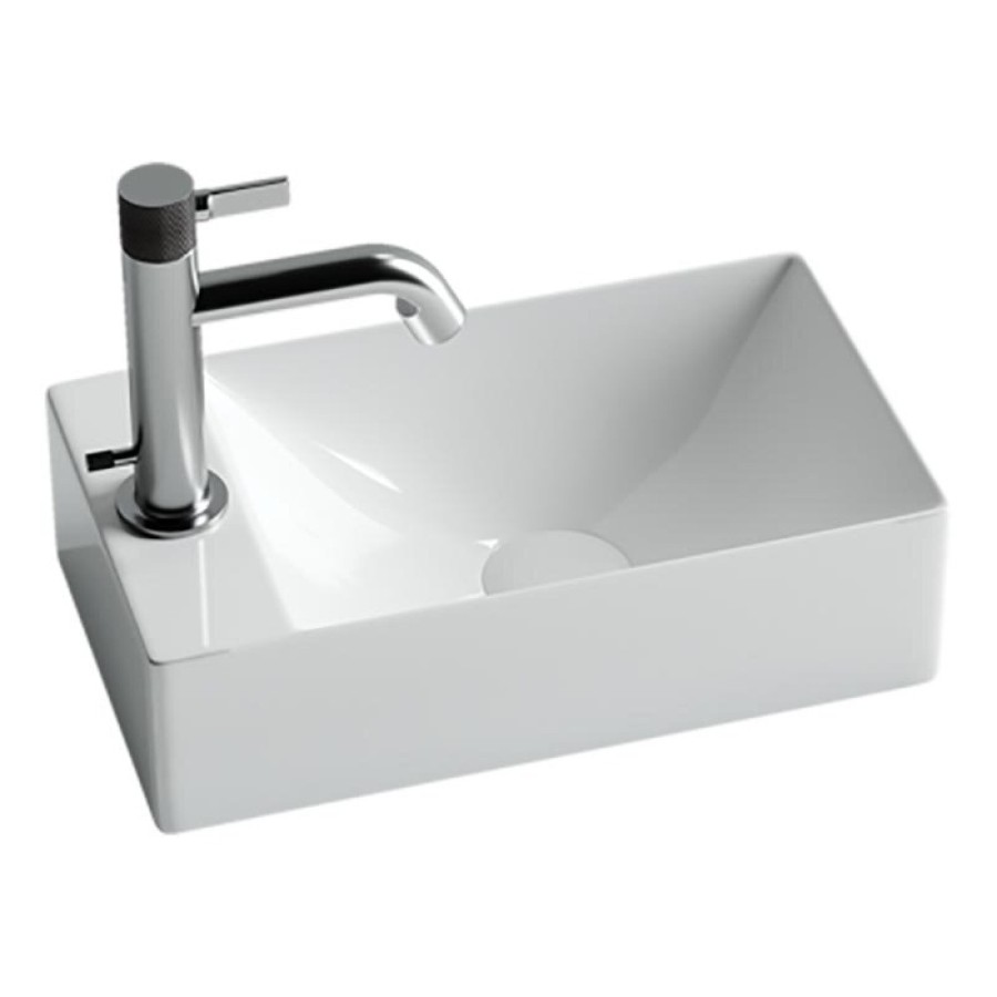 Раковина Ceramicanova CN5008 37.5 x 21.5 x 10 см, подвесная, прямоугольная, без перелива, сантехфарфор