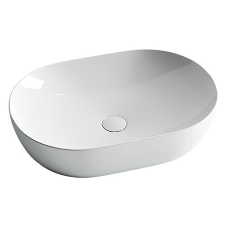 Раковина Ceramicanova CN5009 60 x 41.5 x 13.5 см, накладная, овальная, без перелива, сантехфарфор