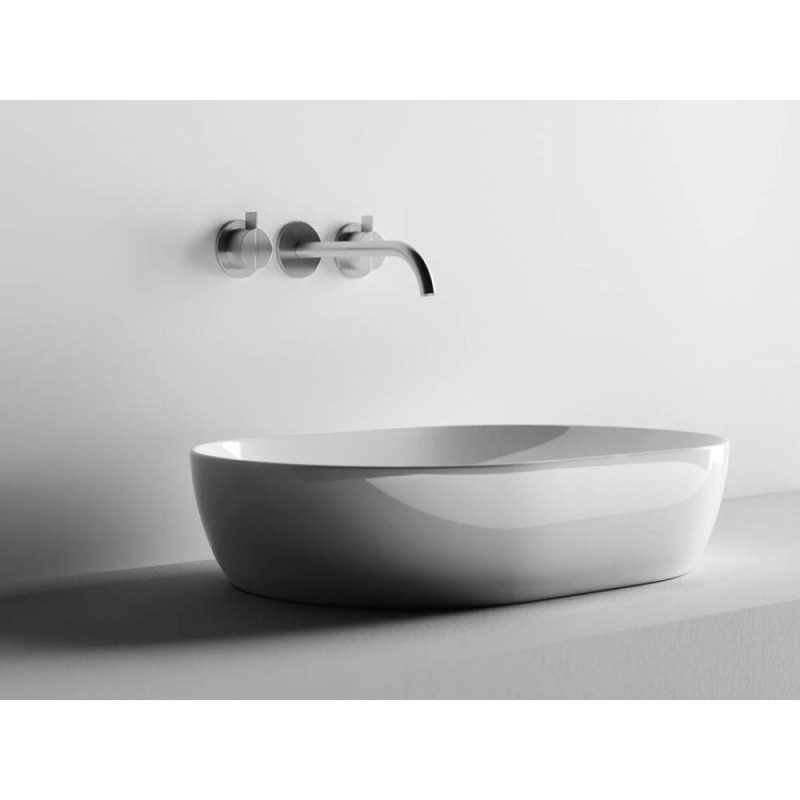 Раковина Ceramicanova CN5009 60 x 41.5 x 13.5 см, накладная, овальная, без перелива, сантехфарфор
