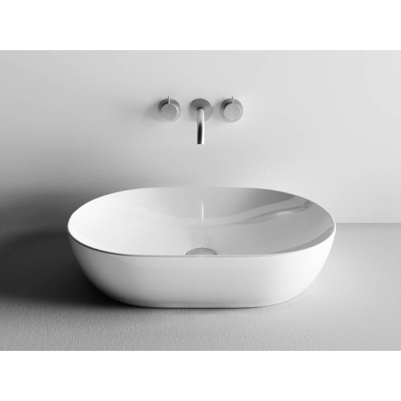 Раковина Ceramicanova CN5009 60 x 41.5 x 13.5 см, накладная, овальная, без перелива, сантехфарфор