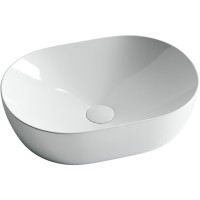 Раковина Ceramicanova CN5010 48 x 35 x 13 см, накладная, овальная, без перелива, сантехфарфор