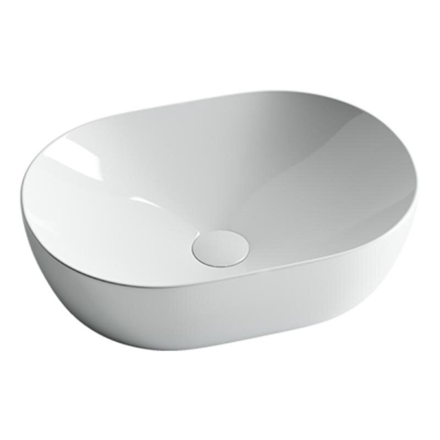 Раковина Ceramicanova CN5010 48 x 35 x 13 см, накладная, овальная, без перелива, сантехфарфор