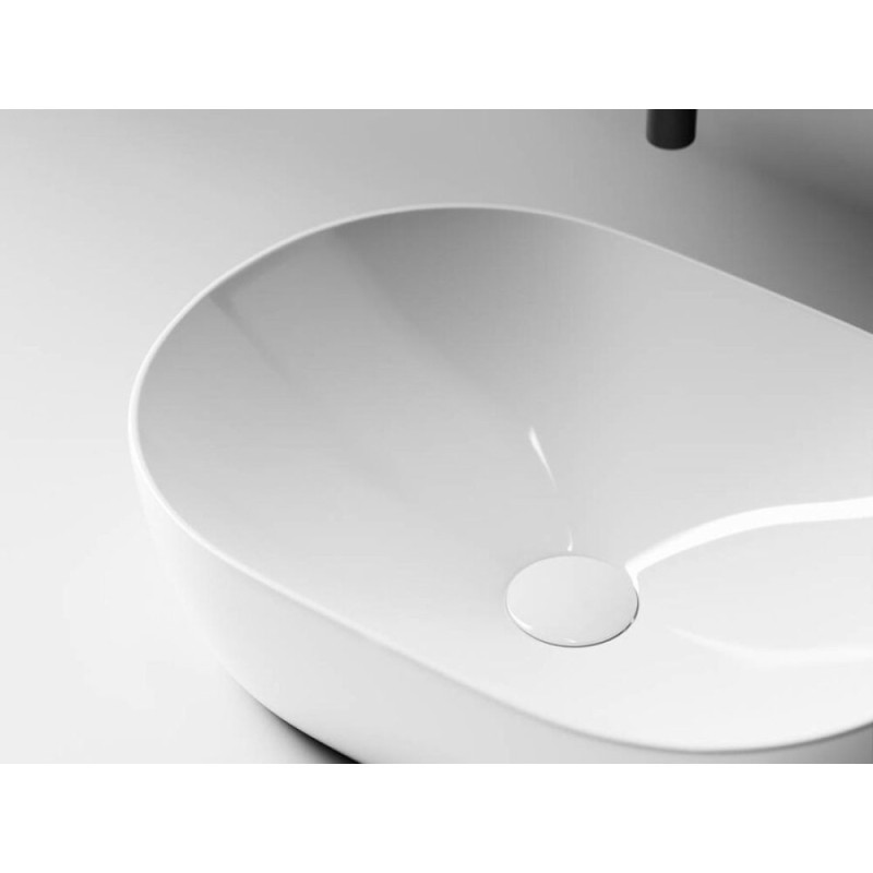 Раковина Ceramicanova CN5010 48 x 35 x 13 см, накладная, овальная, без перелива, сантехфарфор