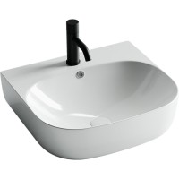 Раковина Ceramicanova Element CN5011 49 x 44.5 x 14.5 см, накладная, прямоугольная, с переливом, сантехфарфор
