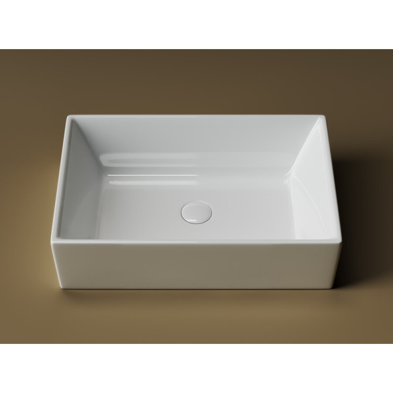 Раковина Ceramicanova Element CN5013 59 x 39 x 16 см, накладная, прямоугольная, без перелива, сантехфарфор