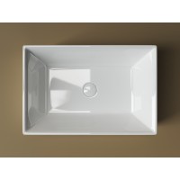 Раковина Ceramicanova Element CN5013 59 x 39 x 16 см, накладная, прямоугольная, без перелива, сантехфарфор