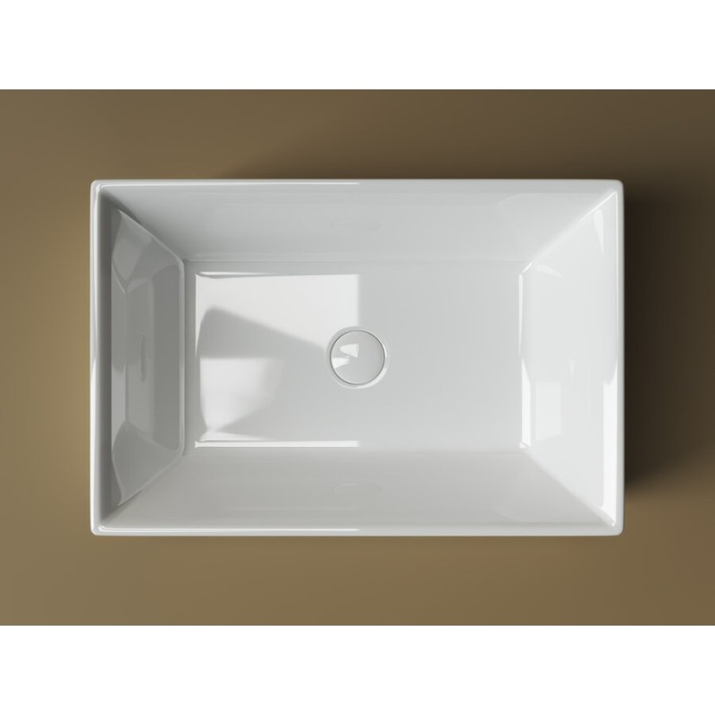 Раковина Ceramicanova Element CN5013 59 x 39 x 16 см, накладная, прямоугольная, без перелива, сантехфарфор